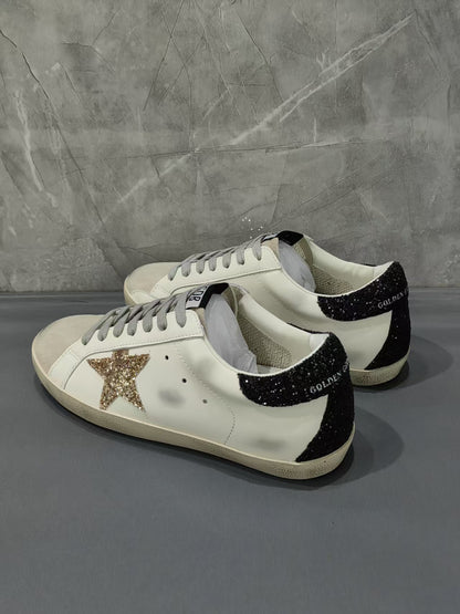 Fudus Herren Leder Sneaker Freizeit Bequem Stilvoll Stern Detail