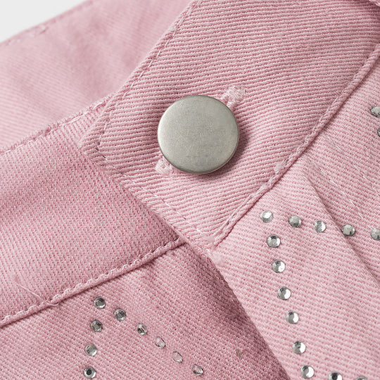 Damen Hochwertige Baumwollhose mit dekorativem Rautenmuster Fudus