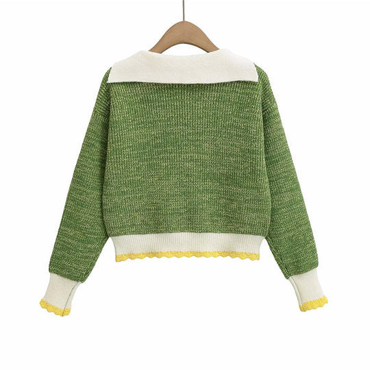 Damen kuscheliger Strickjacke mit elegantem Schalkragen und kontrastierender Taschen Fudus