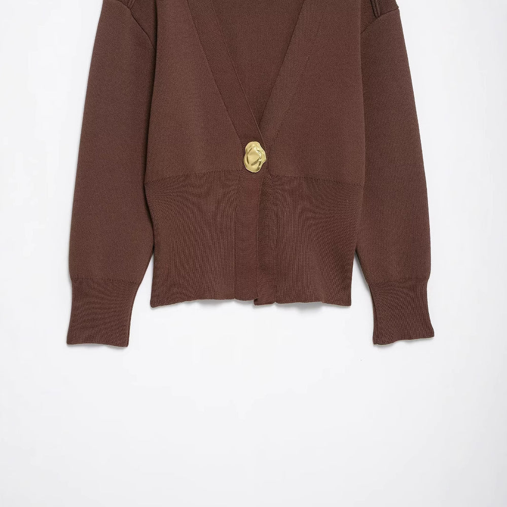 Damen lässige Strickjacke mit dekorativen Knopfdetails und elegantem Schnitt Fudus
