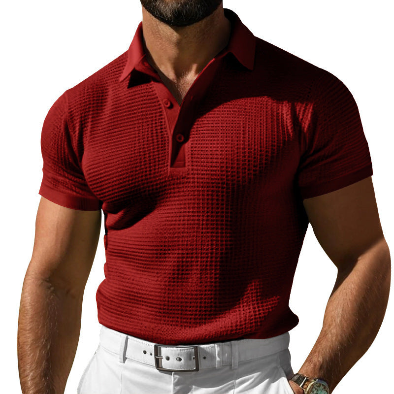 Herren Poloshirt mit Strukturierter Textur