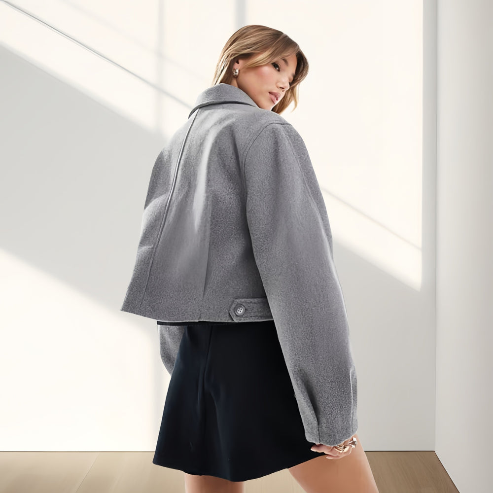 Damen Kurze, kuschelige Jacke aus weichem Wollmix Fudus