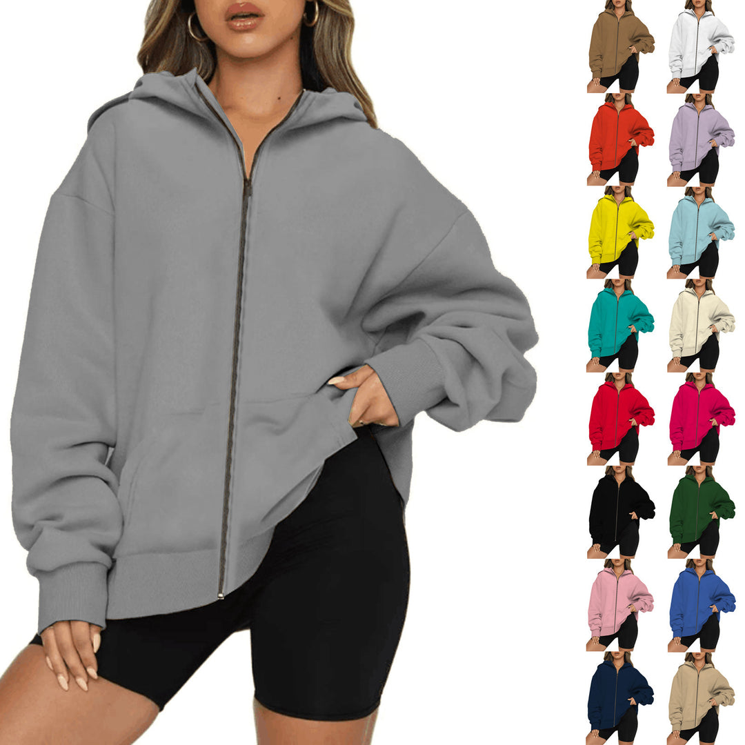 Damen Kapuzenjacke mit hochwertigem Reißverschluss und praktischen Seitentaschen Fudus