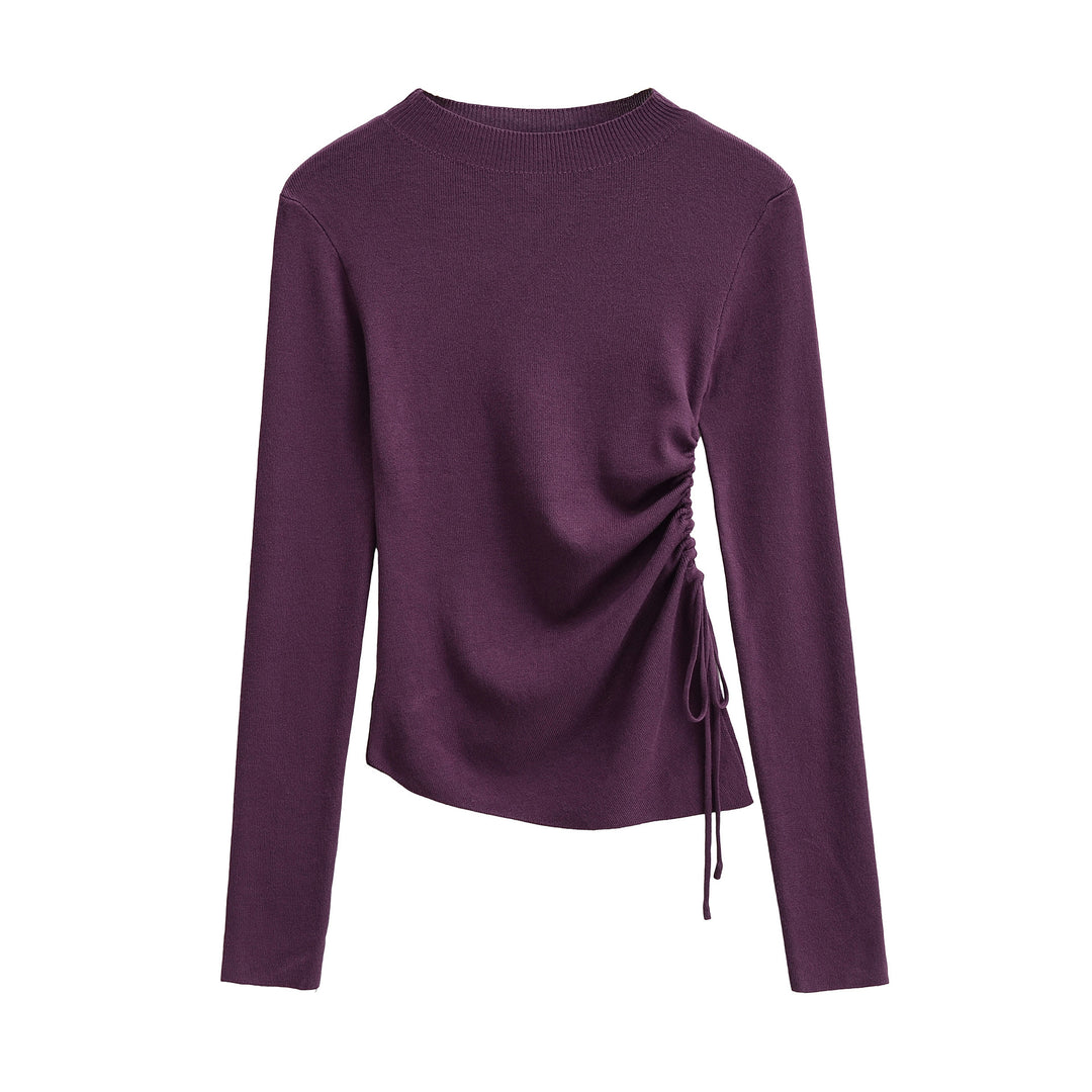 Damen langärmliges Oberteil mit raffinierten Rüschendetails Fudus