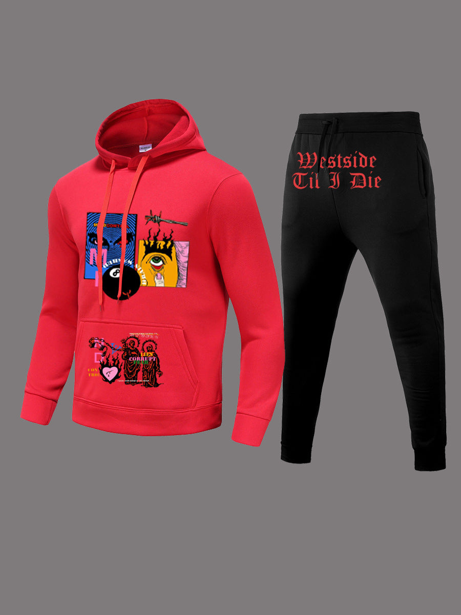 Damen Hoodie und Jogginghose Set mit einzigartigem Grafikinspiration Fudus
