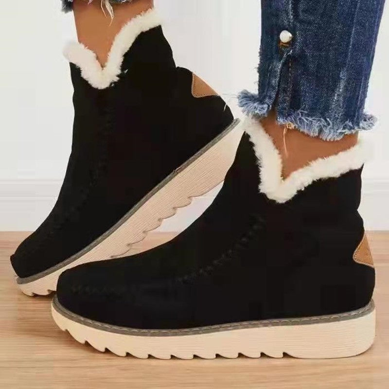Damen Komfortable Winterstiefeletten mit flauschigem Innenfutter Fudus