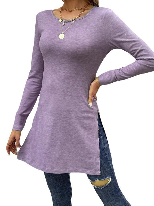 Damen langärmliges Freizeit-Tunika Fudus