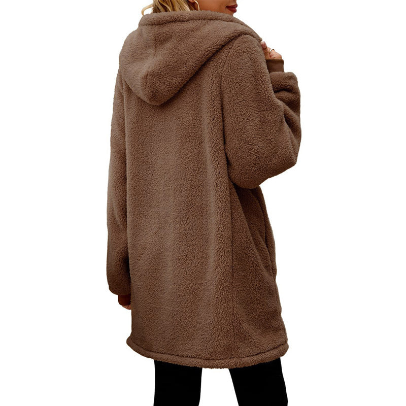 Damen Kuscheljacke aus hochwertigem Teddy-Fleece Fudus