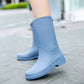 Damen Hochwertige und Wetterfeste Gummistiefel mit Rutschfester Sohle und Bequemem Einstieg