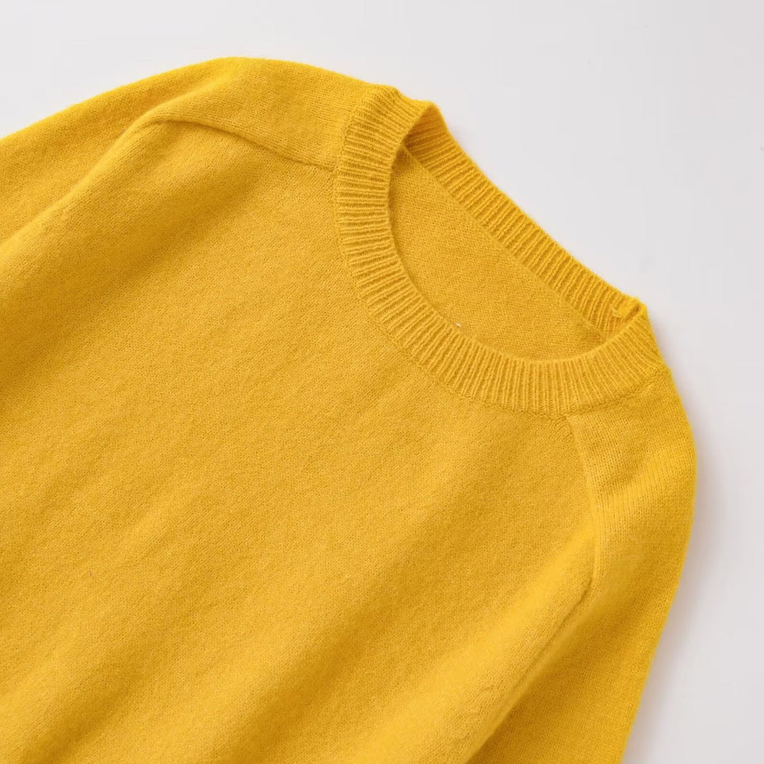 Damen Modischer cropped Pullover aus weichem Strickmaterial Fudus