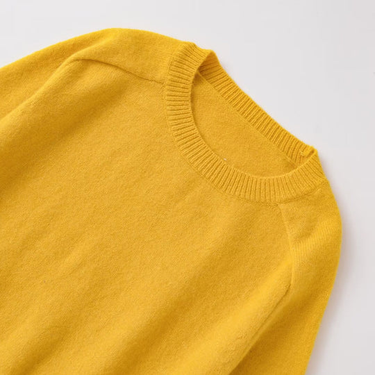 Damen Modischer cropped Pullover aus weichem Strickmaterial Fudus