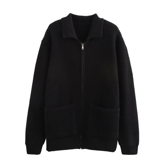 Damen Komfortabler Strickpullover mit großzügigem Schnitt Fudus