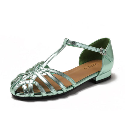 Fudus Damen Metallic Ballerinas - Verstellbarer Riemen & Elegantes Design