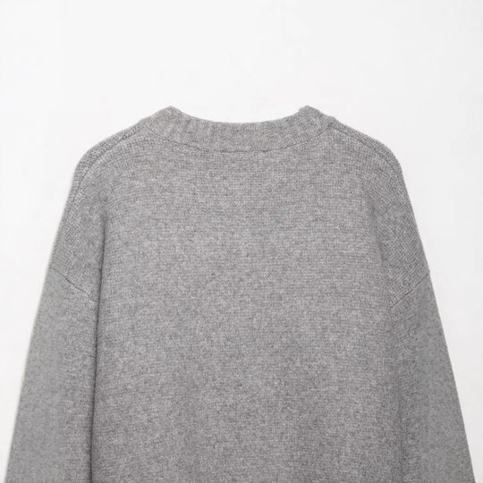 Damen Kurze Strickjacke mit durchgehender Knopfleiste und überschnittenen Schultern Fudus