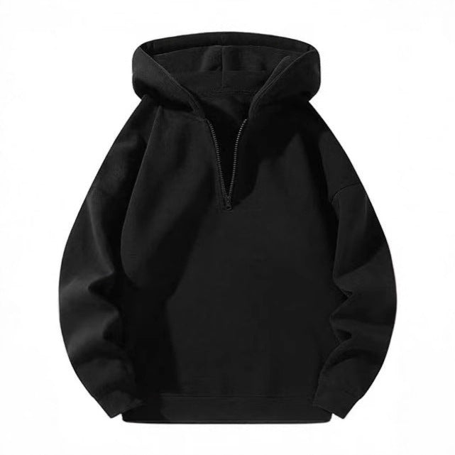 Damen Kapuzenpullover mit hohem Kragen und durchgehendem Reißverschluss Fudus