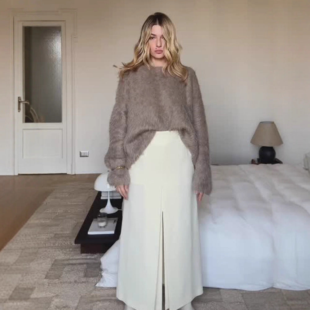 Damen kuscheliger Strickpullover Fudus