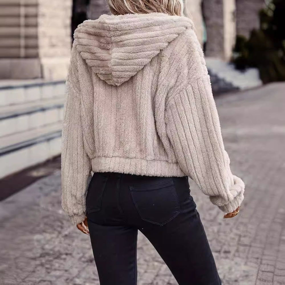 Damen kuschelige Fleecejacke Fudus