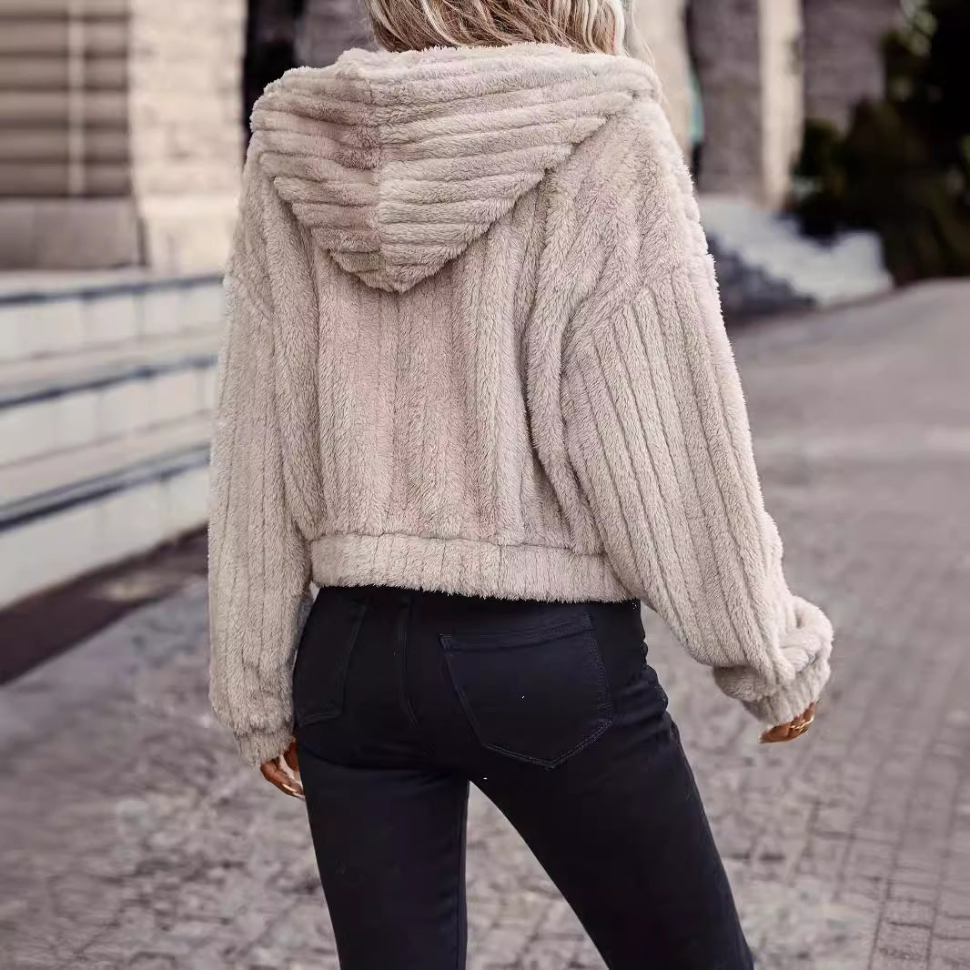 Damen kuschelige Fleecejacke Fudus