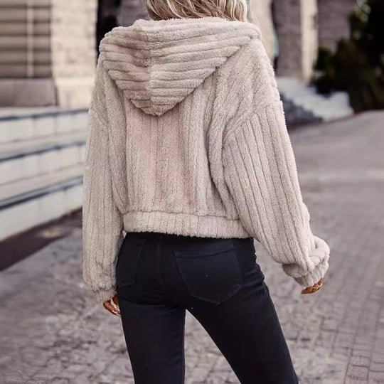 Damen kuschelige Fleecejacke Fudus