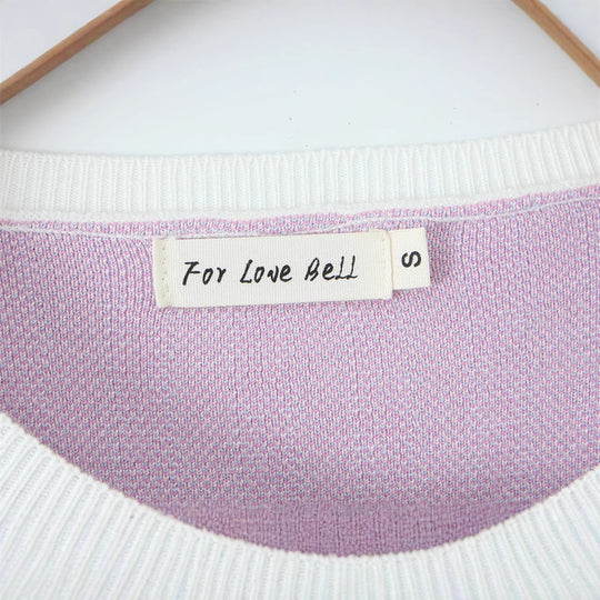 Damen kurzärmlige Strickjacke mit Blumenverzierung Fudus