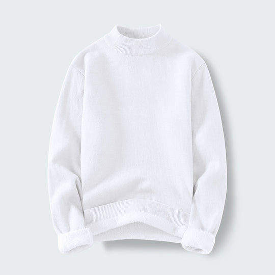 Damen kuscheliger Sweater mit hohem Kragen und extra weichem Material Fudus