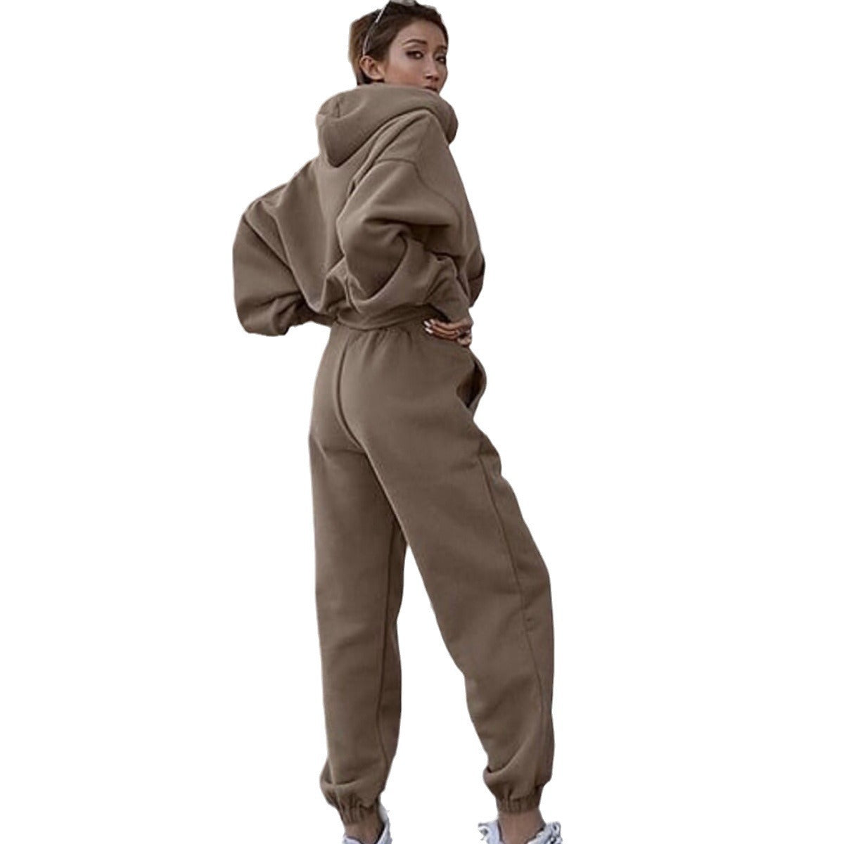 Damen Kapuzenpullover und Baggy Pants Set Fudus