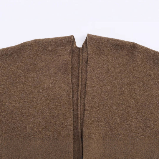 Damen Kuschelige Poncho-Jacke mit großer Taschen und wärmender Wollmischung Fudus