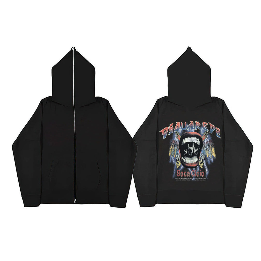 Damen Kapuzenjacke mit kreativem Grafikdesign Fudus