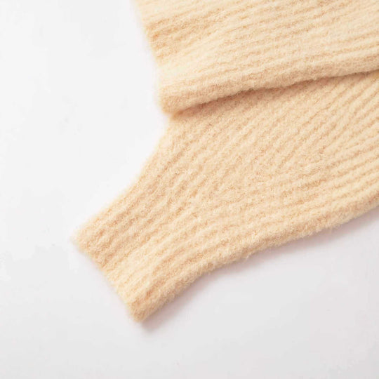 Damen kuscheliger Strickcardigan mit v-Ausschnitt und Knopfdetails Fudus