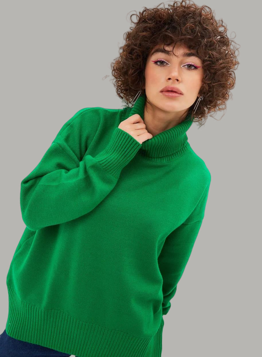 Damen Hochwertiger Rollkragenpullover Fudus