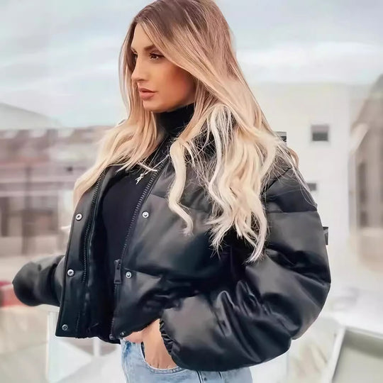 Damen kurzärmlige Daunenjacke Fudus