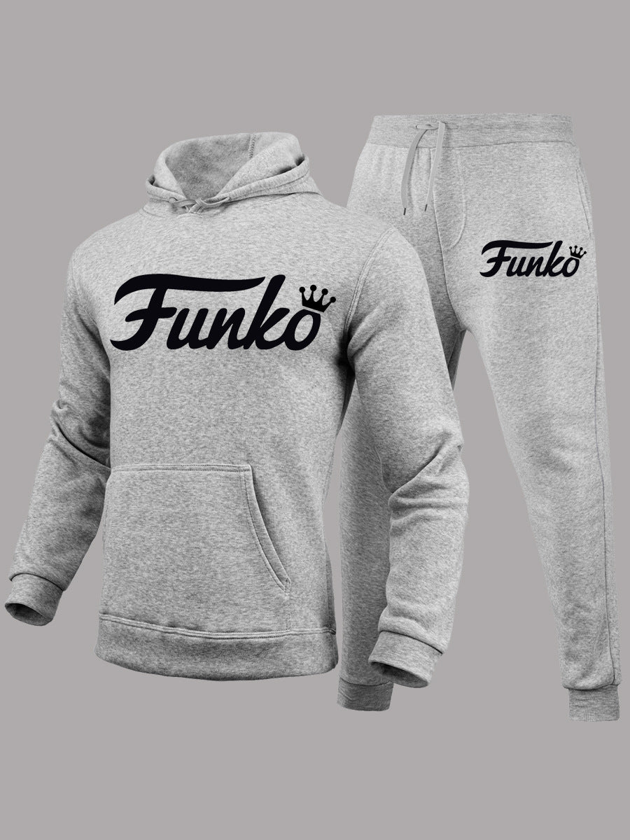 Damen kuschelige Kapuzenpulli und Jogginghose Set Fudus