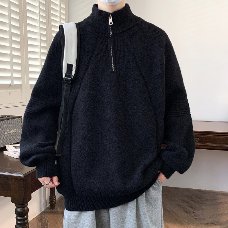 Damen Kapuzenpullover mit hohem Kragen und praktischem Reißverschluss Fudus