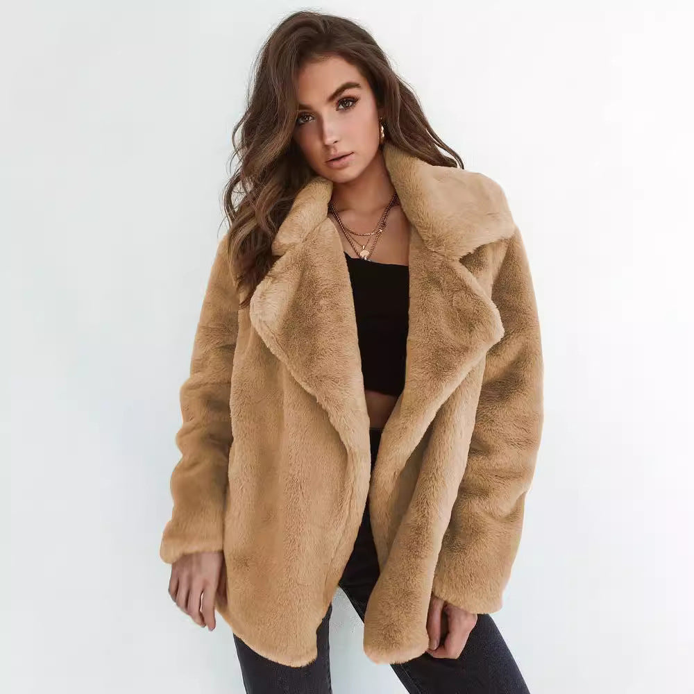 Damen kuschelige Teddyjacke Fudus