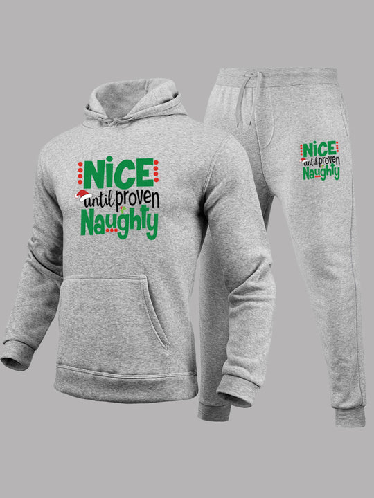 Damen Hoodie und Jogginghose Set mit humorvollem Aufdruck Fudus
