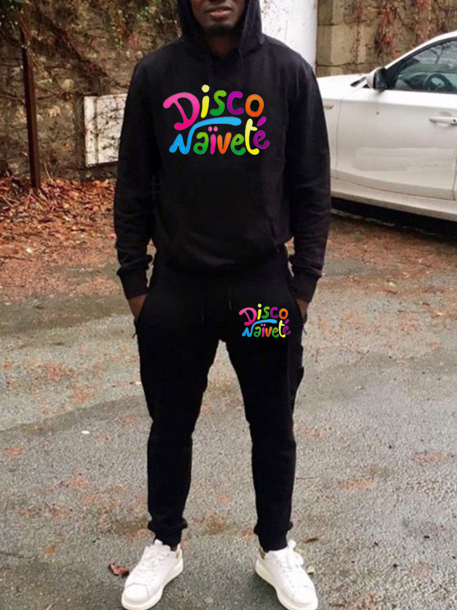 Damen Hoodie und Jogginghose Set mit lebhaftem Schriftzug Fudus