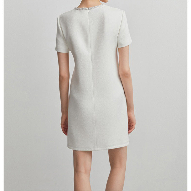 Damen Elegantes Kleid Mit Strukturiertem Stoff