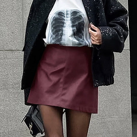 Damen Modischer Lederrock Fudus