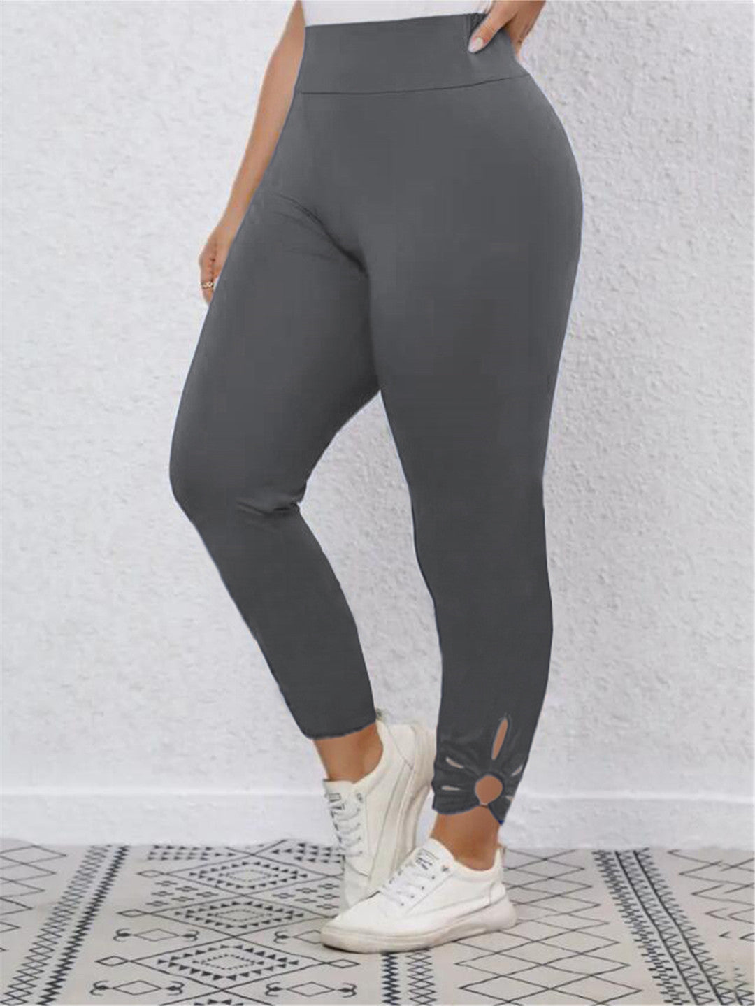 Damen Leggings mit modischen Cut-Outs Fudus