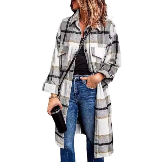 Damen lässige Karojacke Fudus