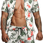 Herren Kurzärmliges Hemd und Badeshorts Set