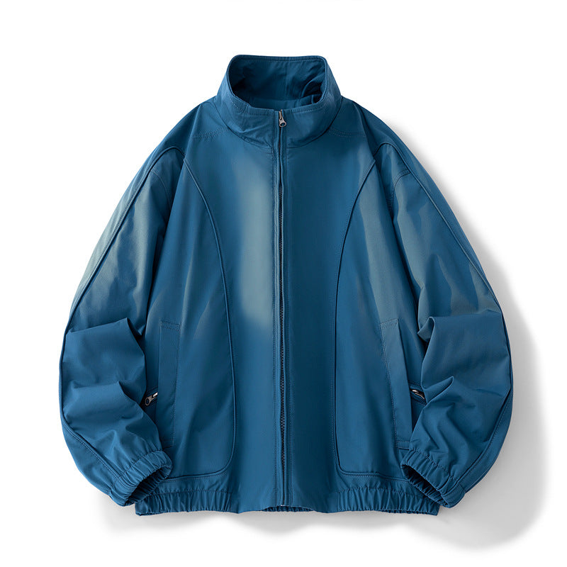 Damen hochschneiderte Übergangsjacke mit elastischem Bund und praktischen Taschen Fudus