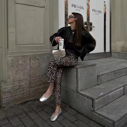 Damen lässige Lederjacke Fudus