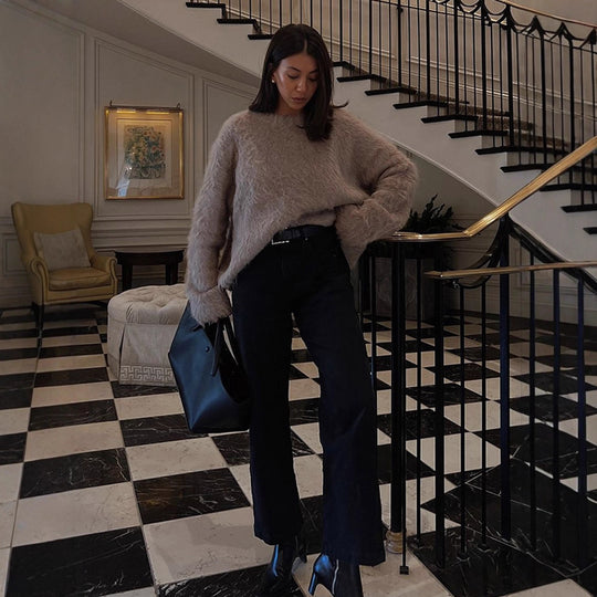 Damen kuscheliger Strickpullover Fudus