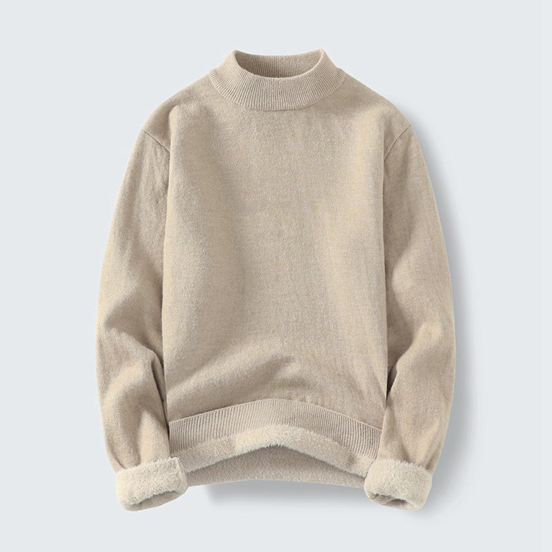 Damen kuscheliger Sweater mit hohem Kragen und extra weichem Material Fudus