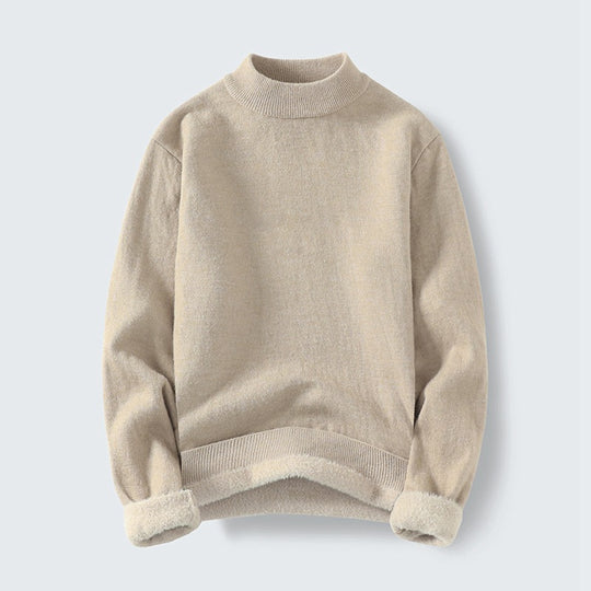 Damen kuscheliger Sweater mit hohem Kragen und extra weichem Material Fudus