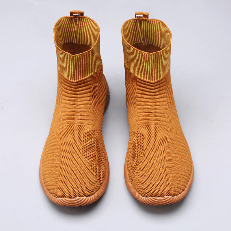 Damen Sportliche High-Top Sneakers mit flexiblem Strick-Obermaterial Fudus