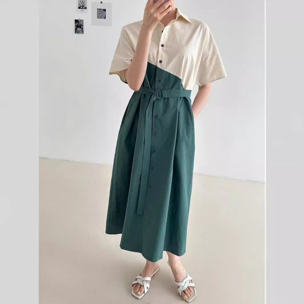 Damen Hemdblusenkleid Fudus