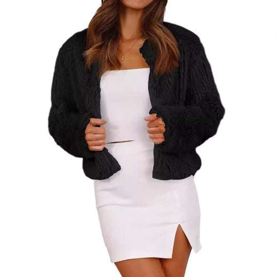 Damen Kuschelige Kunstfleecejacke Fudus