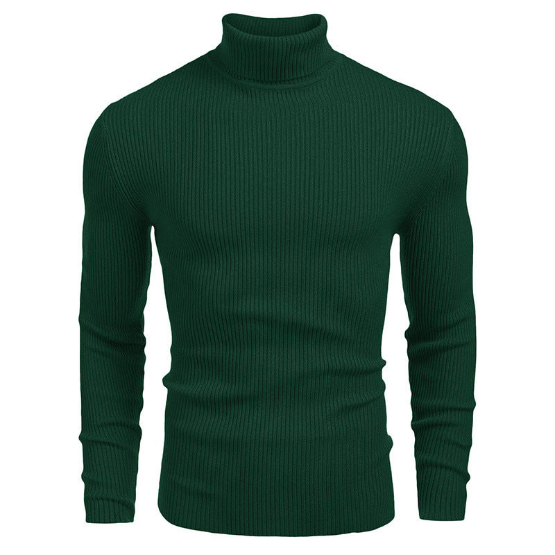 Herren Hochwertiger Rollkragenpullover aus feinem Rippenstrick Fudus
